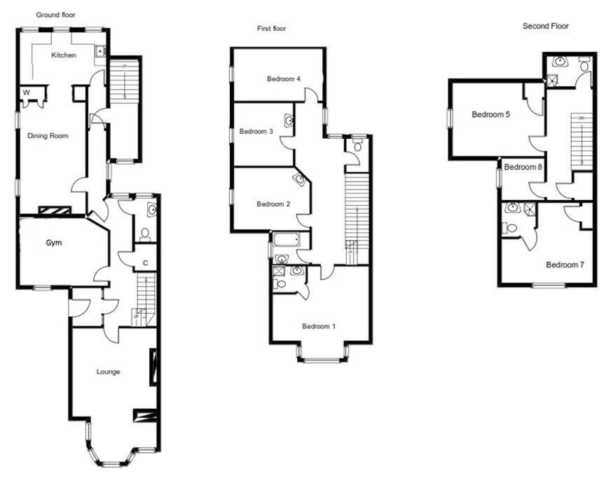 Huge 7 Bed Hse For Large Groups Close By The Beach 布德 外观 照片